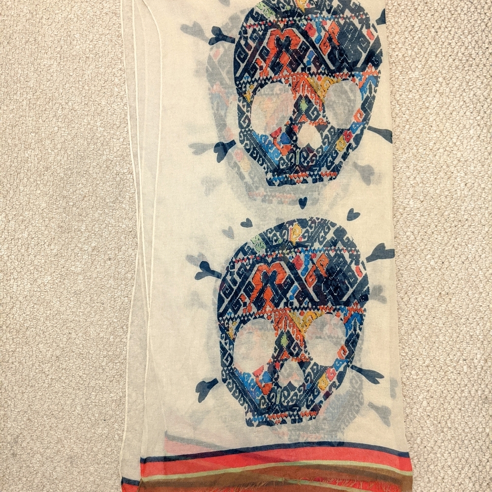 Colored Skull Scarf